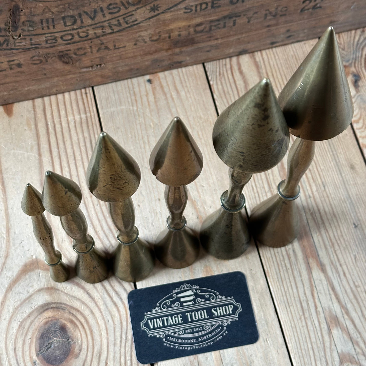D1435-D1440 RARE! Vintage 1x BRASS Bronze Pipe Organ TUNING CONES