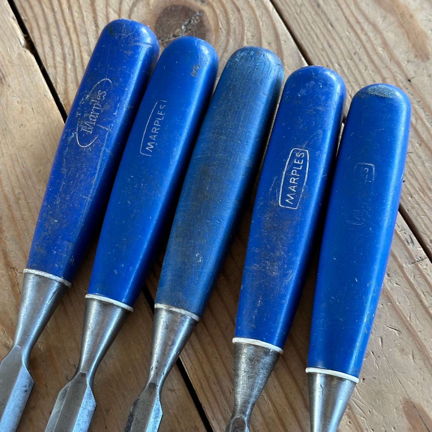 T10044 Vintage MARPLES Bevelled CHISELS