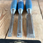 D765 Vintage STANLEY 3 x beveled CHISELS