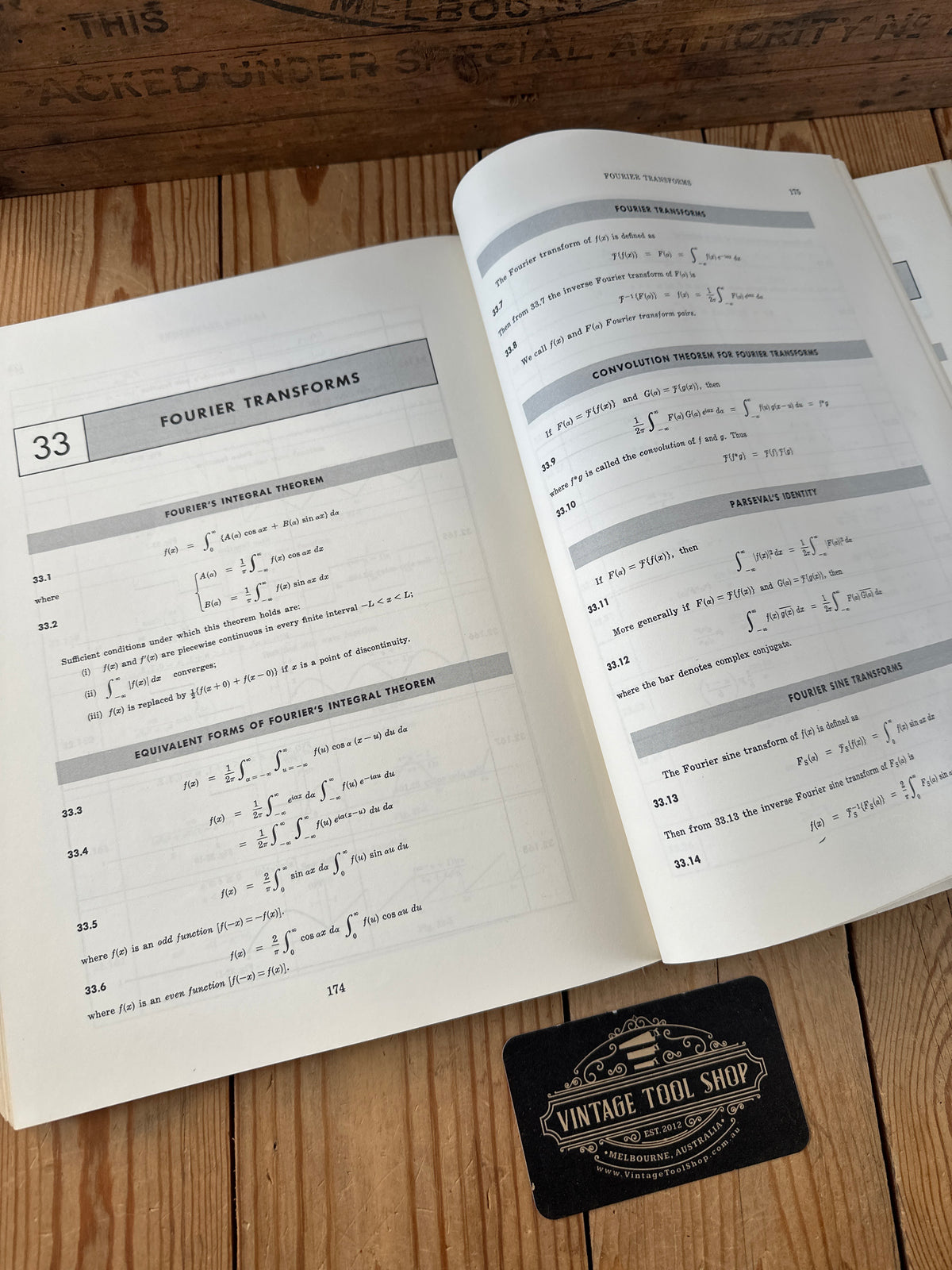 XBN115 Vintage 1968 BOOK MATHEMATICAL HANDBOOK of FORMULAS and TABLES by M.R.Spiegel