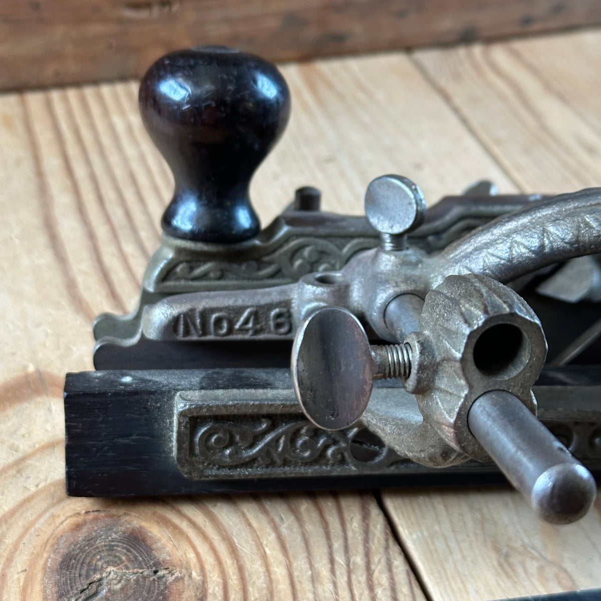C6 COMPLETE! Antique STANLEY USA No.46 Combination PLANE with 10 cutters