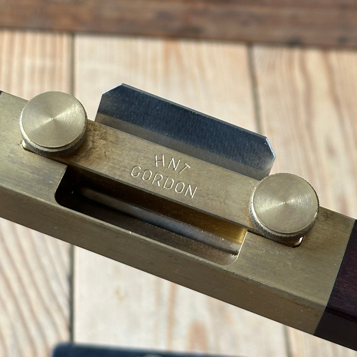 C3 CLEAN! Contemporary Australian HNT GORDON Gidgee CURVED BASE SPOKESHAVE IOB