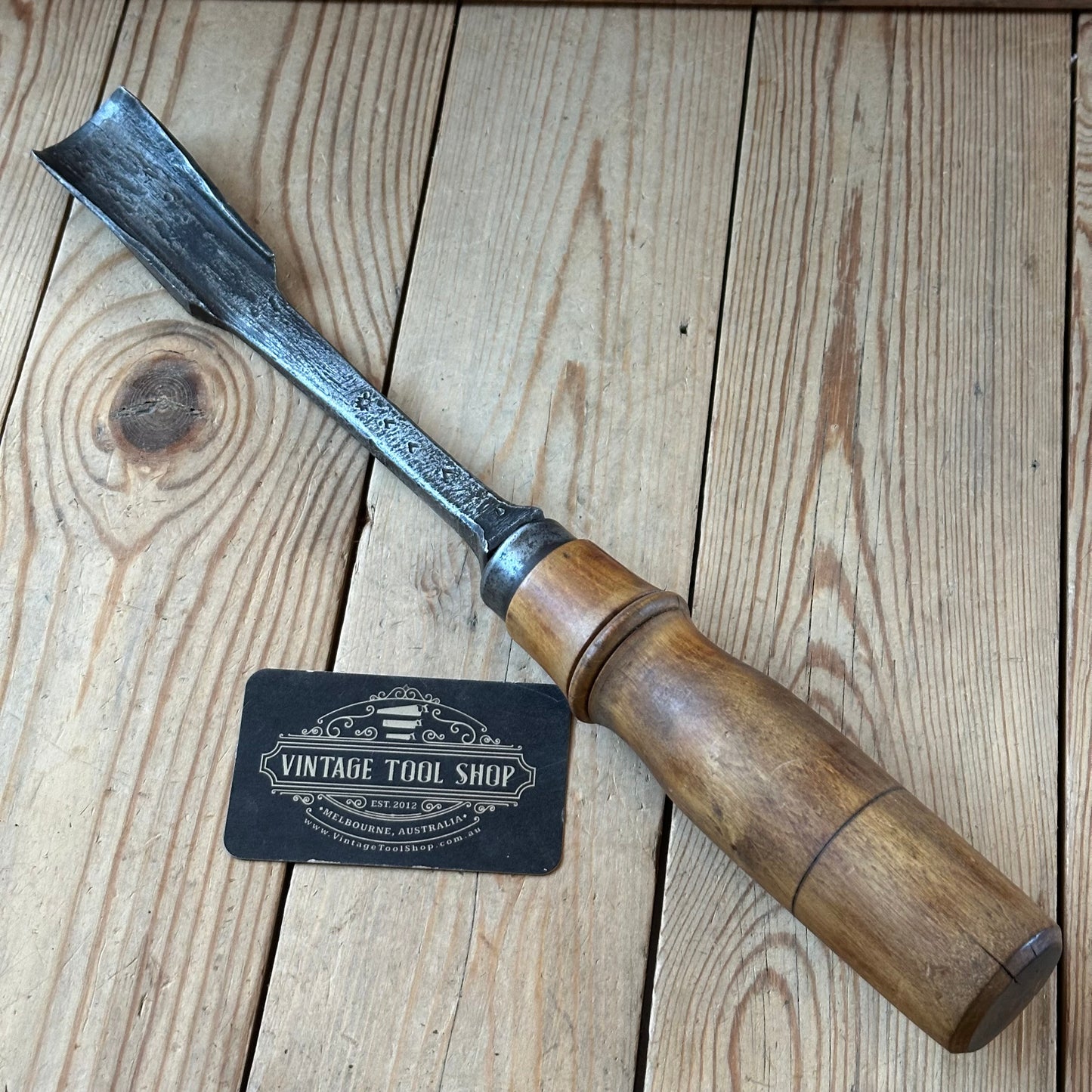D1889 ANCIENT! Large Antique 35mm EUROPEAN GOUGE Carving CHISEL