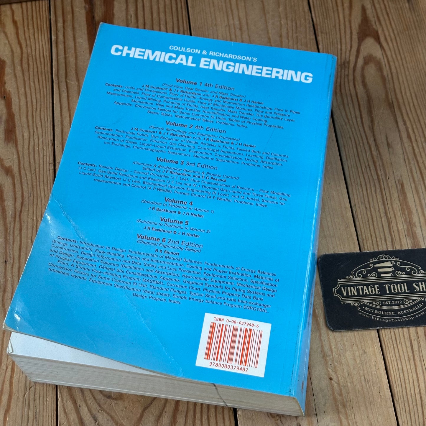 XBN126 Vintage 1993 BOOK CHEMICAL ENGINEERING Vol 1 4th edition byJ.M.Coulson & J.F.Richardson