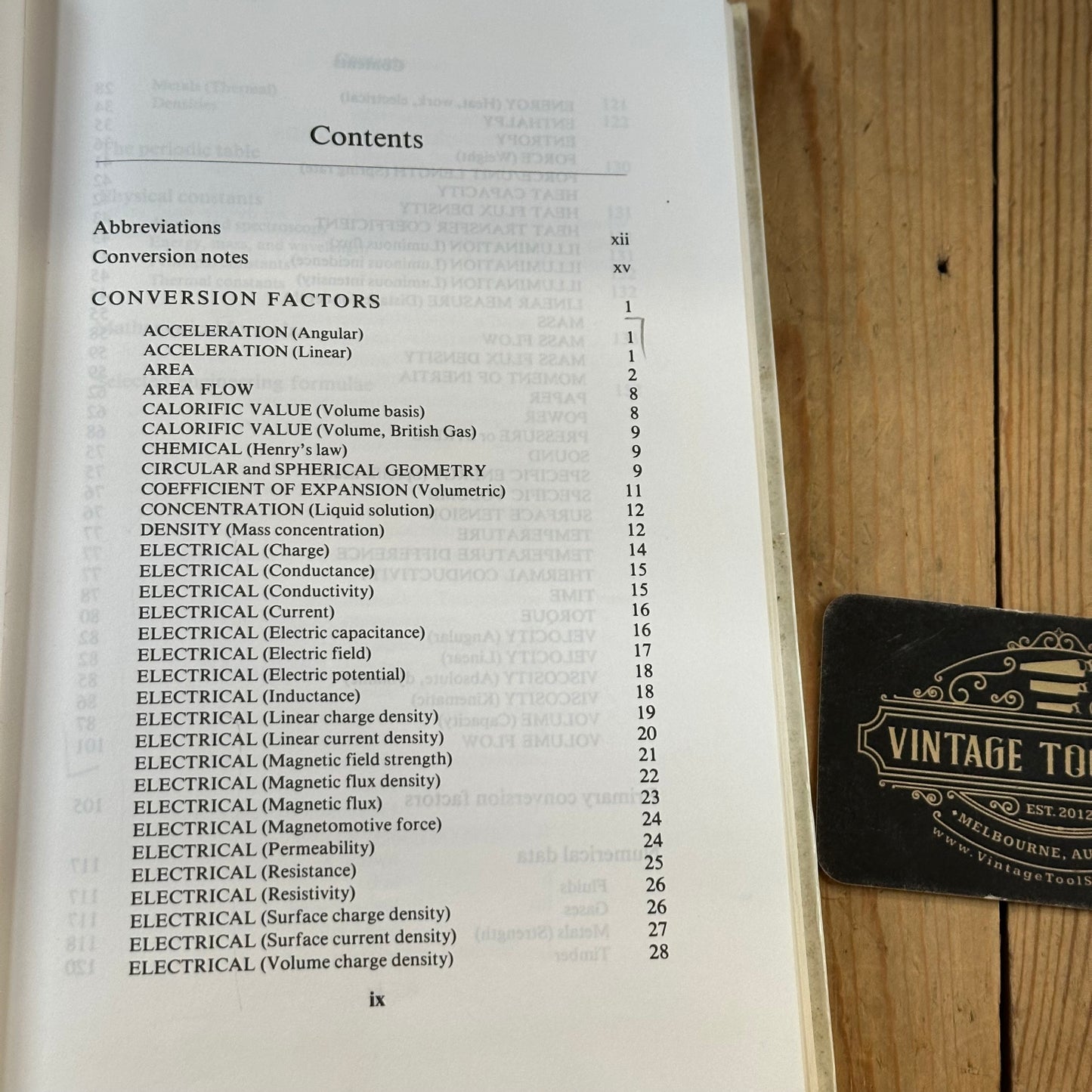 XBN173 Vintage 1994 BOOK CONVERSION FACTORS by J.L.Cook