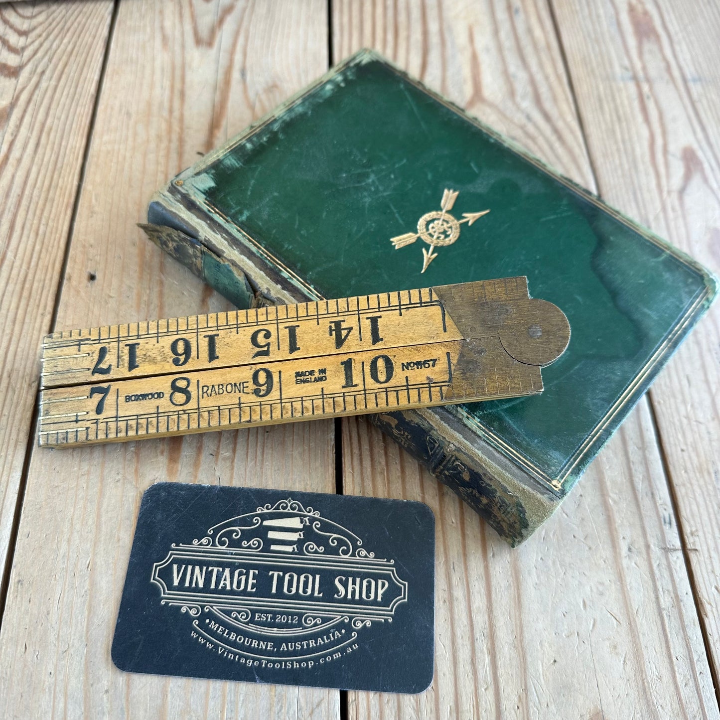 H1594 Vintage RABONE England No.1167 2ft boxwood RULER