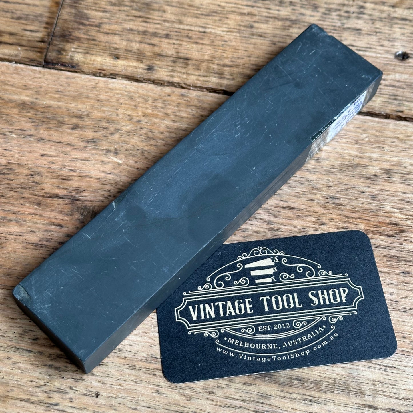SOLD. A388 Vintage RARE! Labelled 7” ESCHER German THURINGIAN slate Razor HONE sharpening stone waterstone
