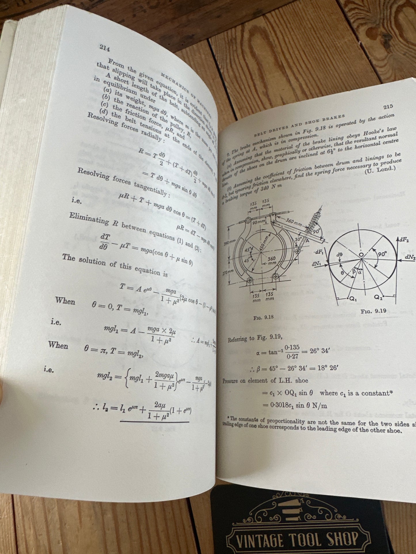 XBN121 Vintage BOOK MECHANICS of MACHINES by J.Hannah & R.C.Stephens 2nd Edition