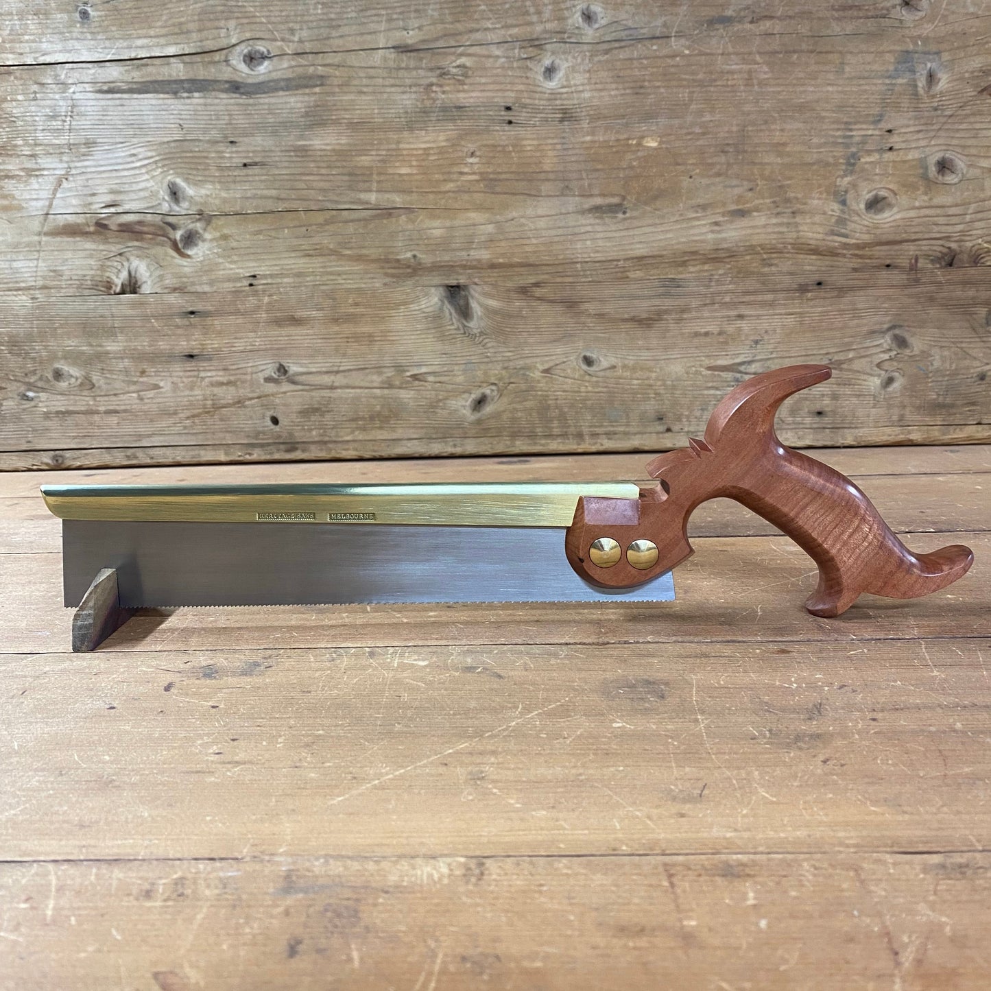 VHS189 HERITAGE SAWS Custom 10” CARLTON model 15 ppi DOVETAIL SAW with TAS MYRTLE Handle