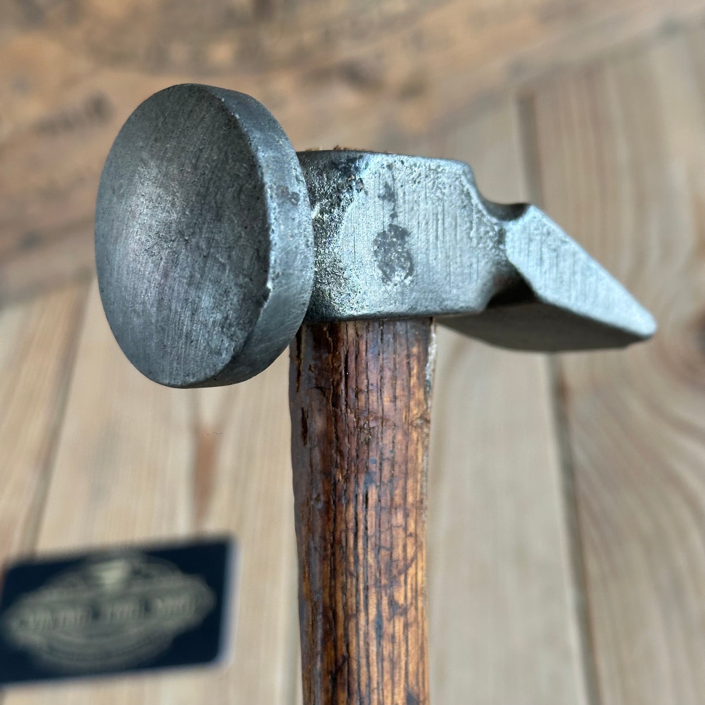 SOLD. H2240 Vintage set of 5 leather work TOOLS cobblers hammer awl knife 1/2 moon