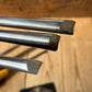 H2571 Vintage set of 6 MARPLES England Boxwood Handled Carving GOUGES CHISELS