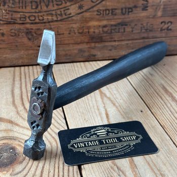 JMB39 Blacksmith made HAND FORGED 1045 steel CROSS PEEN HAMMER. Made by Jacob Marcus BONESAW