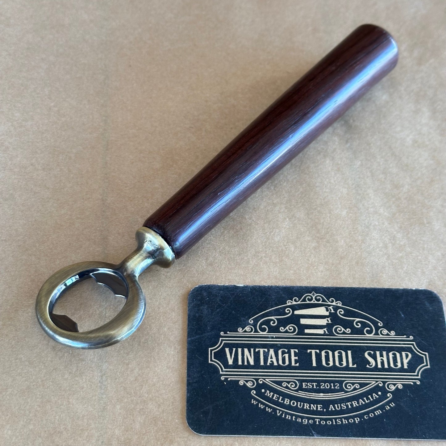 VTS11 NEW! Melbourne made Indian ROSEWOOD wooden handle BOTTLE OPENER