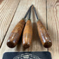 N1768 Vintage 3 x ADDIS SKEW Carving CHISEL Set curved