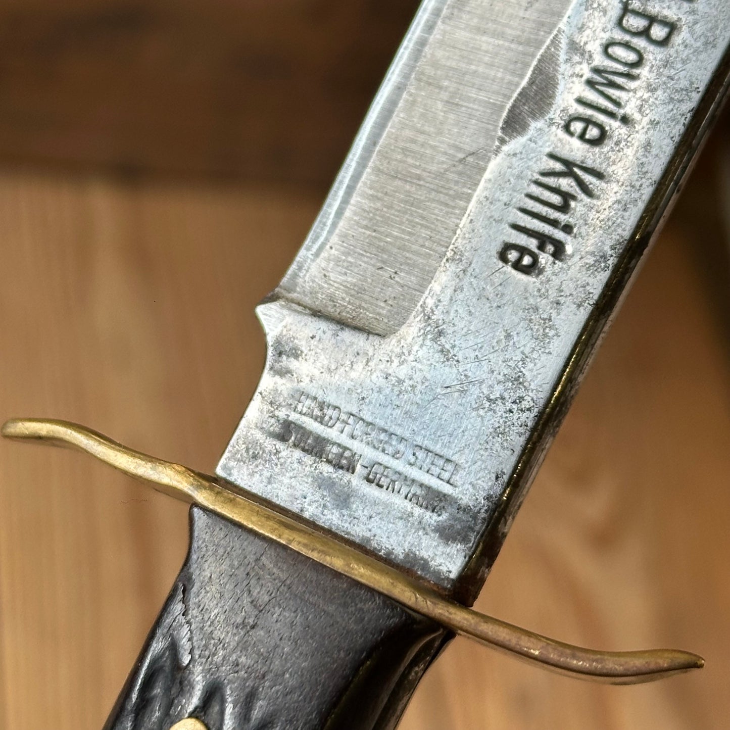 K60 Vintage Original German BOWIE KNIFE in leather sheath