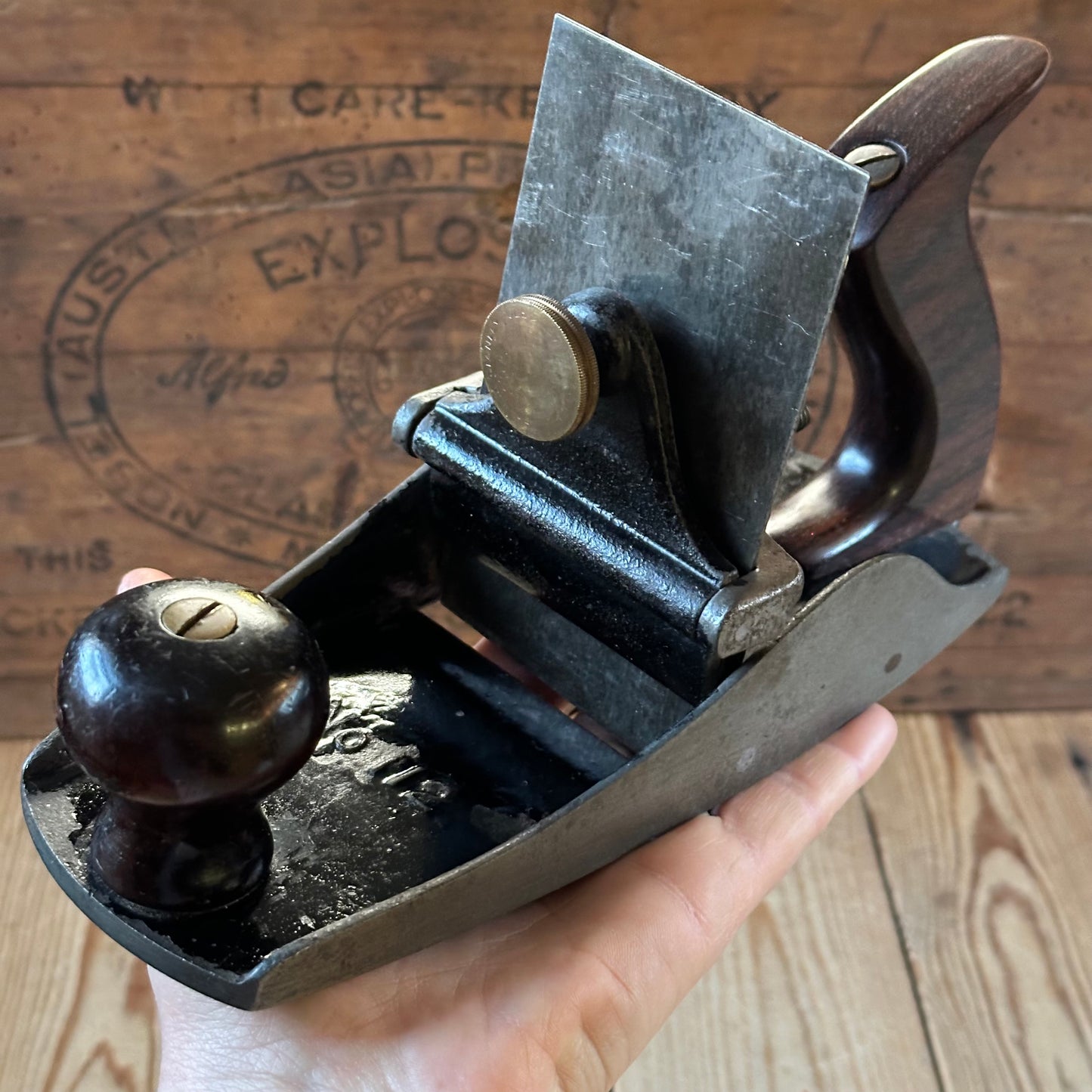 N1702 Vintage STANLEY no.112 scraper PLANE Rosewood handles