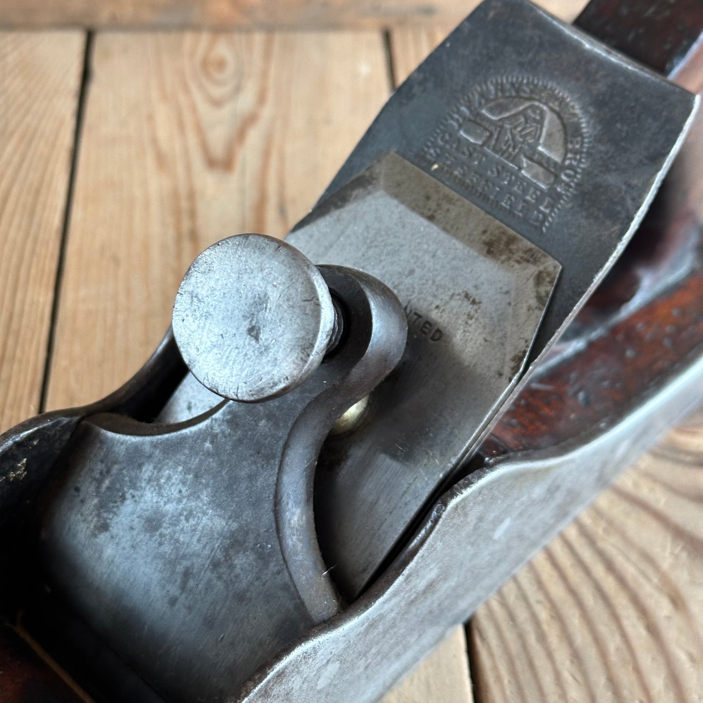 N626 Vintage cool & unique antique MAHOGANY stuffed INFILL PANEL plane