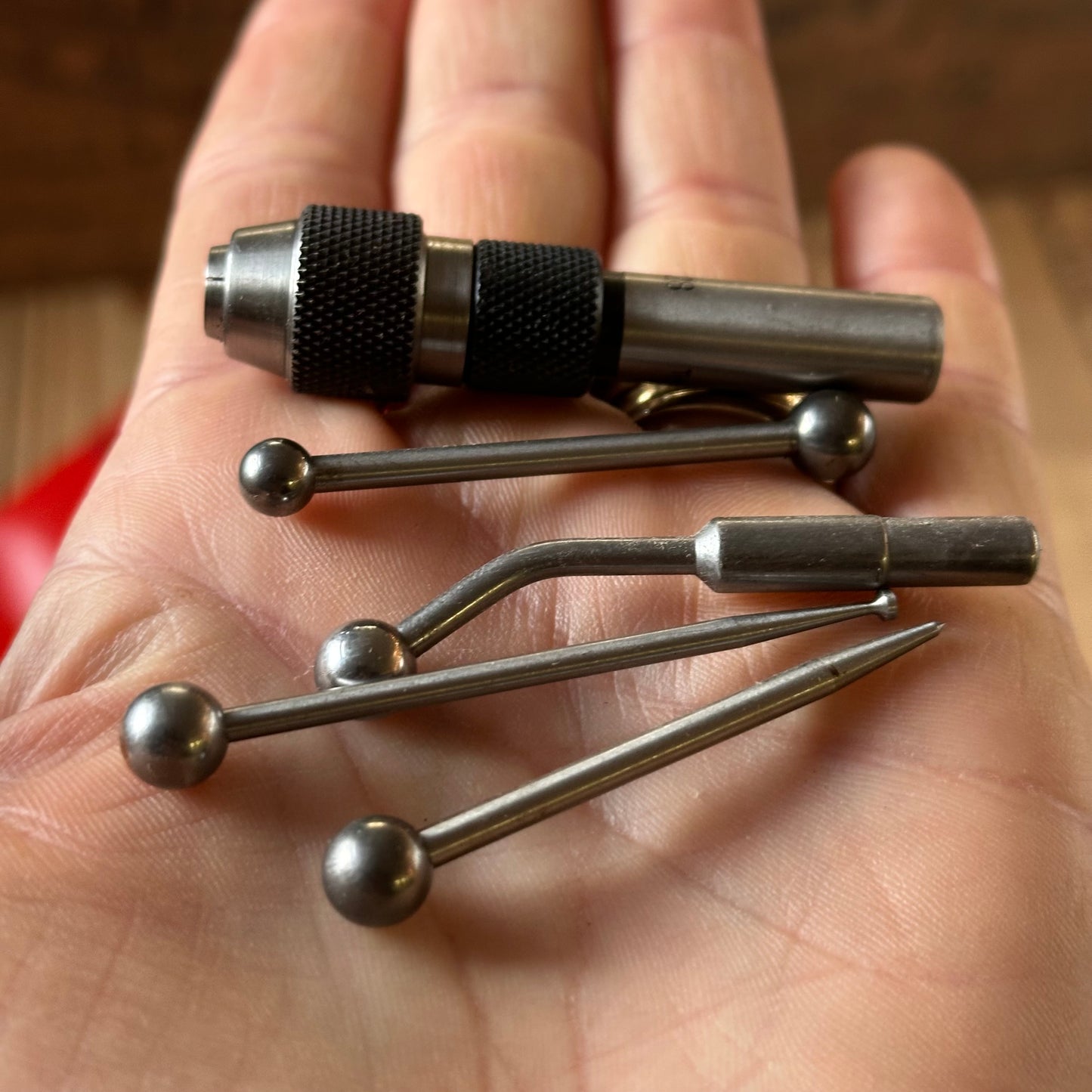 H2448 Vintage STARRETT USA No.828H Centre Finder “WIGGLER” set center IOB