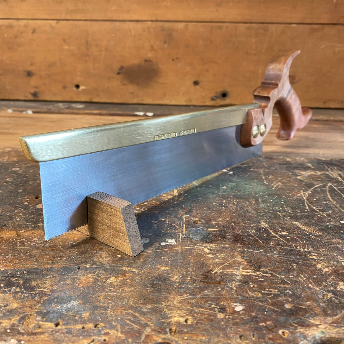 VHS12 HERITAGE SAWS Custom 10” CARLTON model 14ppi DOVETAIL SAW with SUNSET MYRTLE Handle