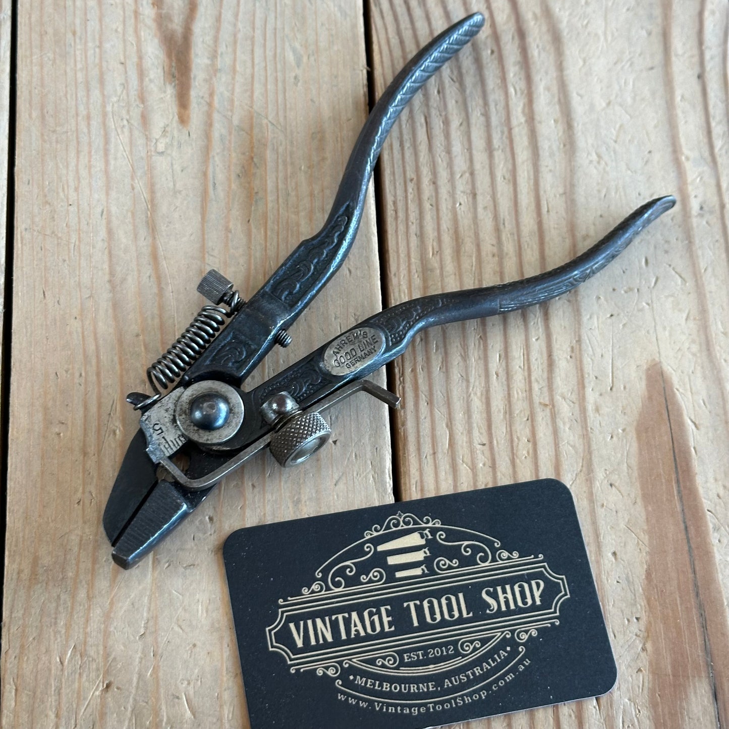 N1530 Vintage AHREM’S GOODLINE Germany ORNATE SAW SET Pliers