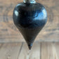 T3690 UNUSUAL! Vintage HEAVY 710g IRON Turnip PLUMB BOB