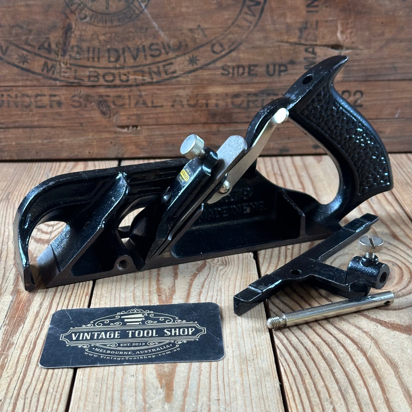 H2408 Vintage STANLEY England No.78 Duplex REBATE Rabbet PLANE IOB