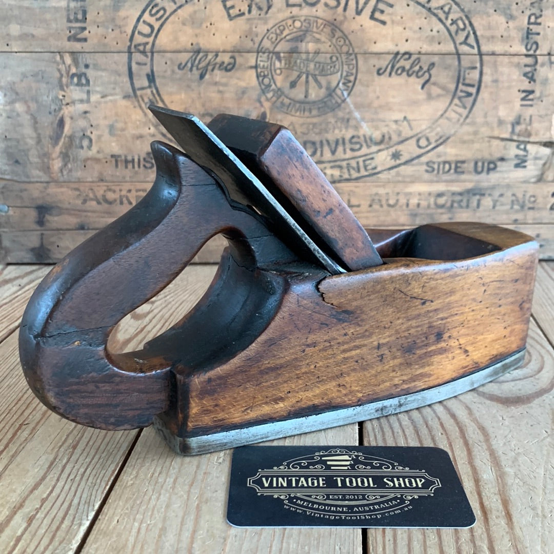 SOLD H756 Vinage MATHIESON Scotland IRON SHOD wooden SMOOTHING PLANE