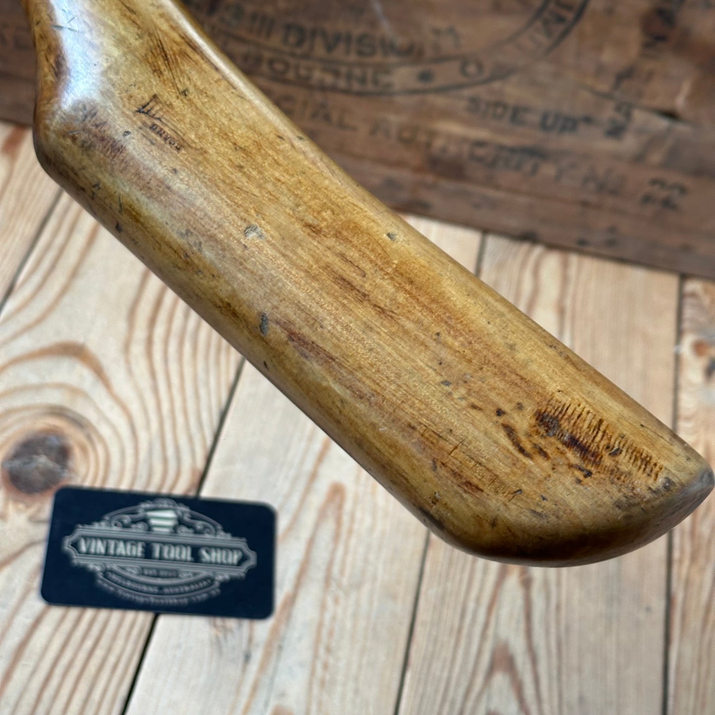 H2453 Vintage BOXWOOD Lead DRESSING STICK plumbers mallet by MONUMENT London