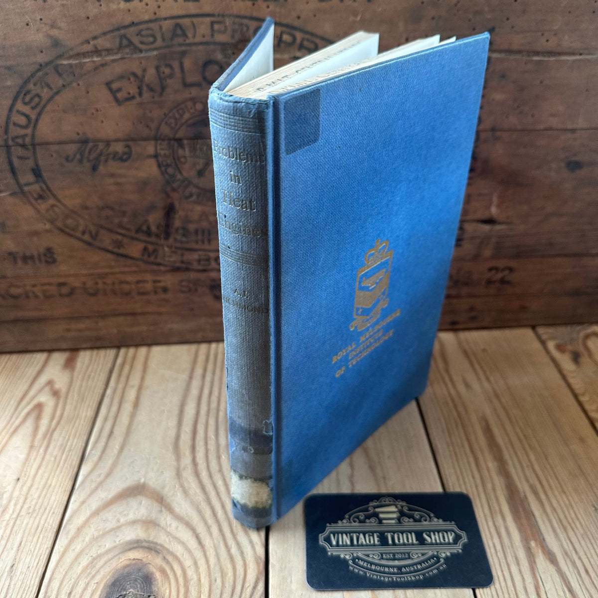 XBN211 Vintage BOOK PROBLEMS in HEAT ENGINES by A.J.Richmond ex RMIT Central Library
