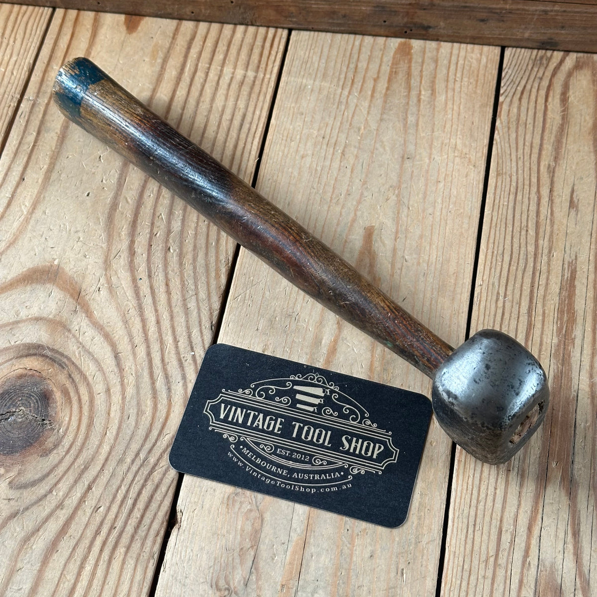 Y436 GORGEOUS! Worn Antique FRENCH Metalwork Shaping HAMMER