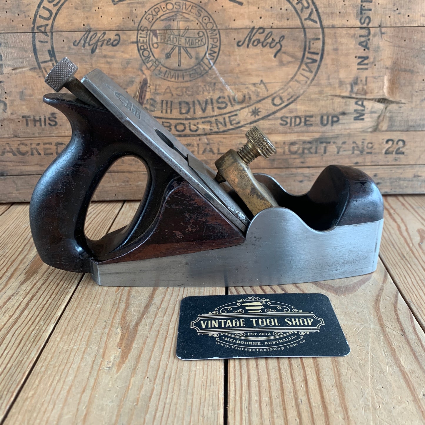 SOLD H550 Antique NORRIS London A5 Infill Smoothing PLANE IOB