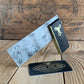 T9789 Vintage small EBONY & brass SQUARE by F.G.PEARSON SHEFFIELD