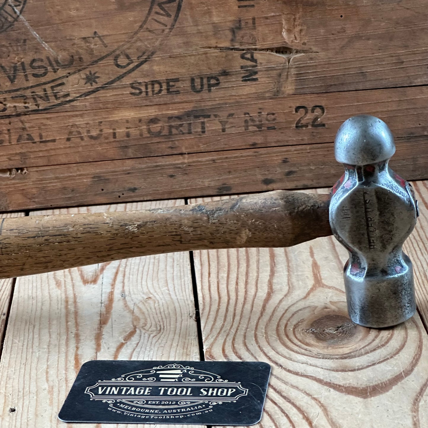 H2391 Vintage HELLER USA ball peen HAMMER