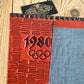 VD2260 Vintage 1980 Tallinn Olympic LEATHER BOOK notebook journal diary COVER handmade in Estonia