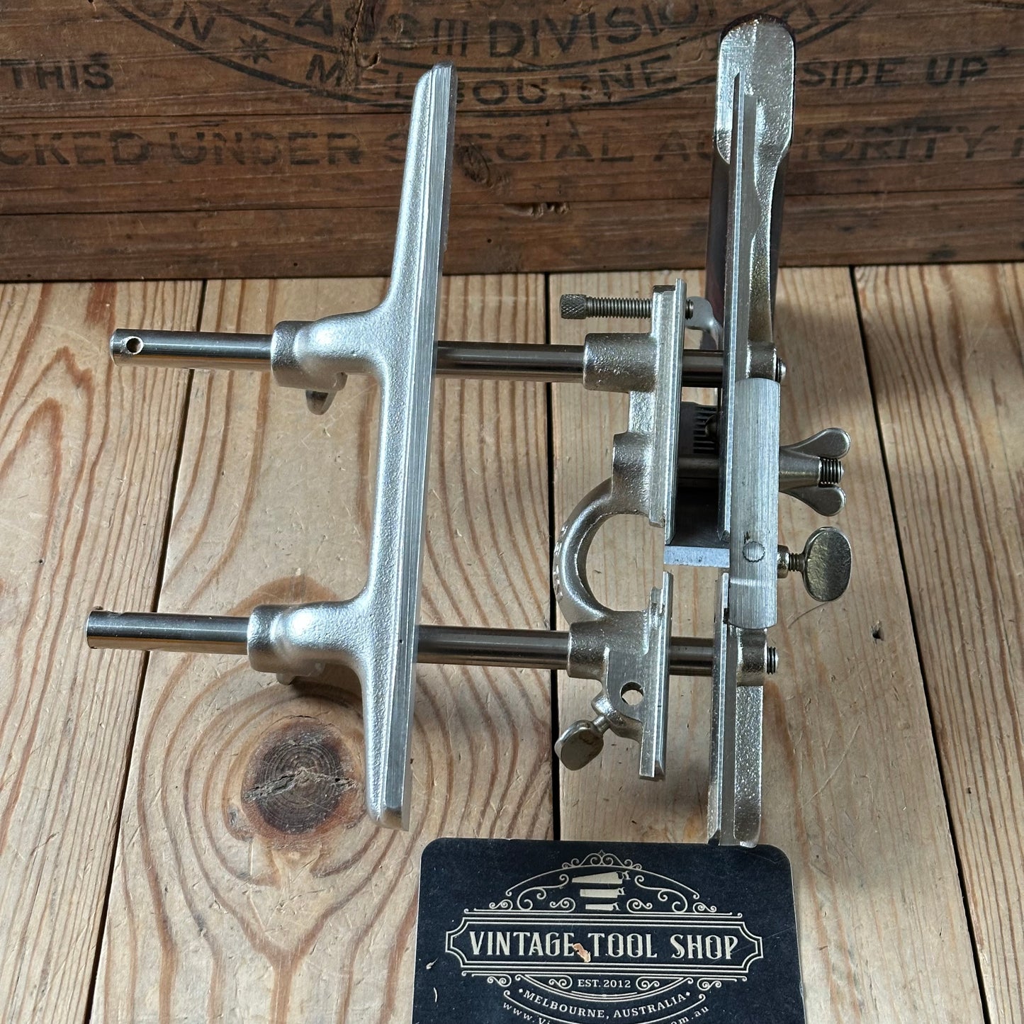 H2492 Vintage STANLEY England No.50S plough PLANE with cutters IOB