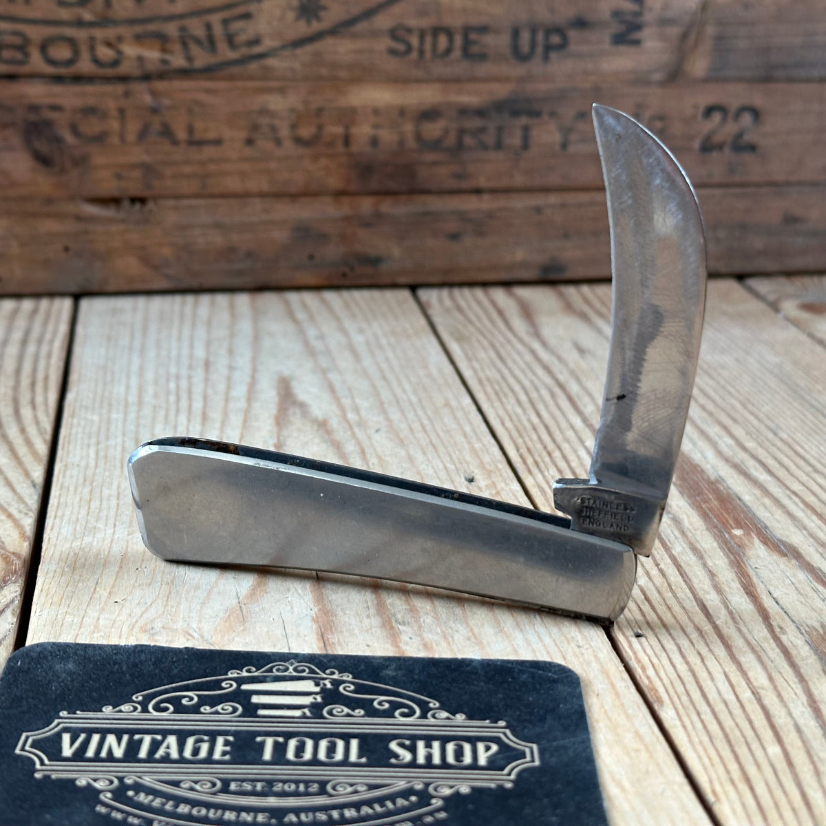 K66 COOL! Vintage Sheffield made England HAWKSBILL folding pocket KNIFE