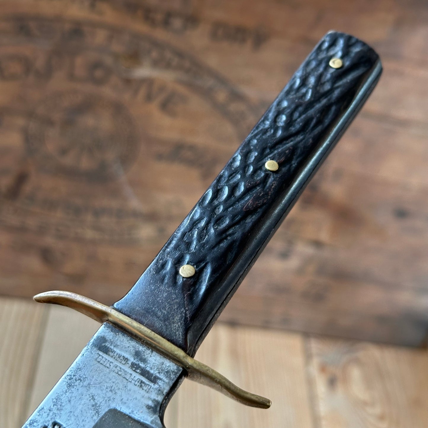 K60 Vintage Original German BOWIE KNIFE in leather sheath