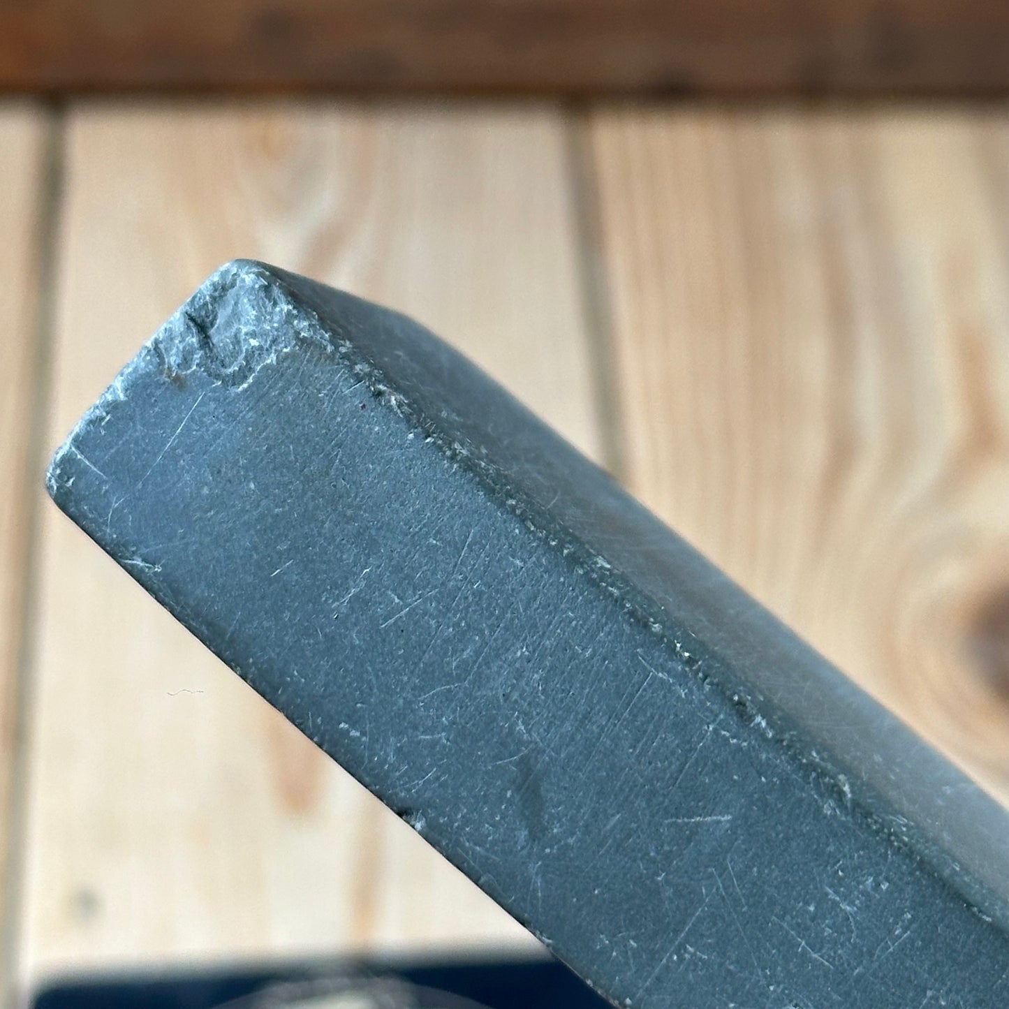 A385 Vintage rare 8” GREEN German THURINGIAN slate Razor HONE sharpening stone waterstone