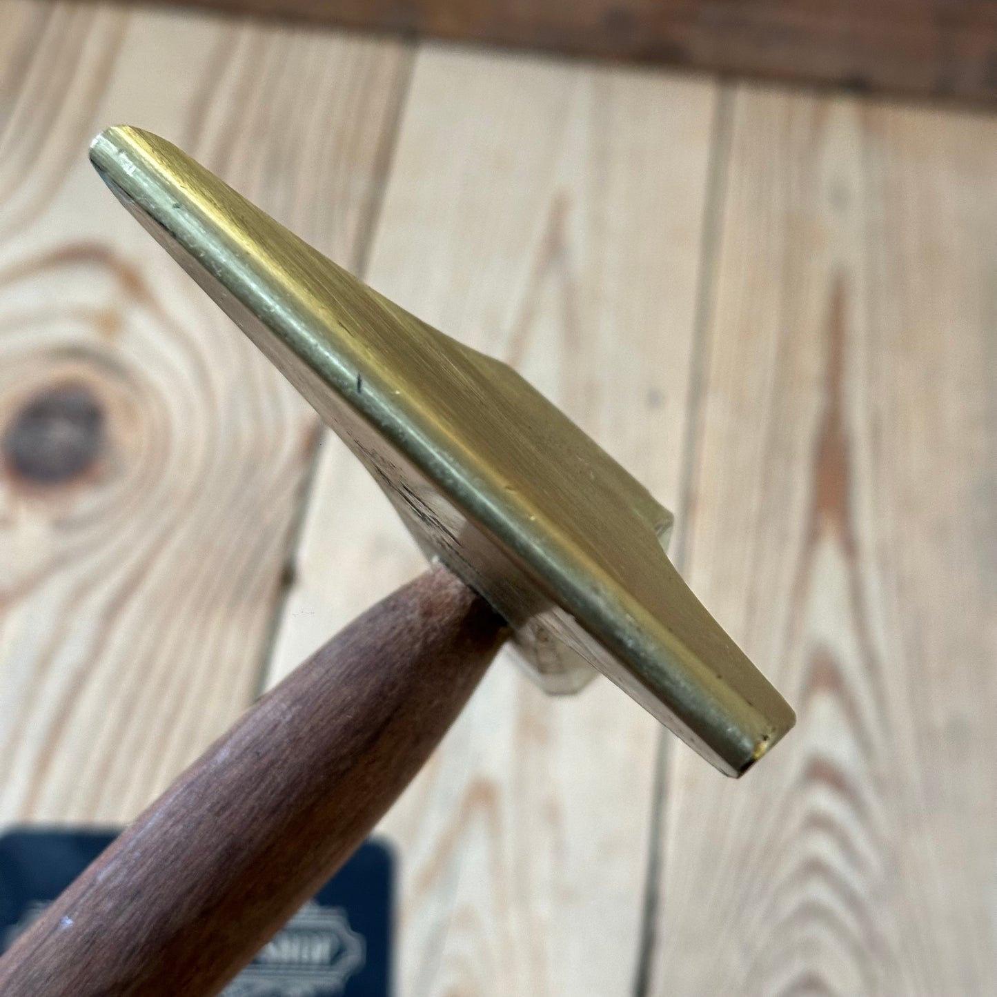 N1797 COOL! Vintage BRASS VENEER HAMMER