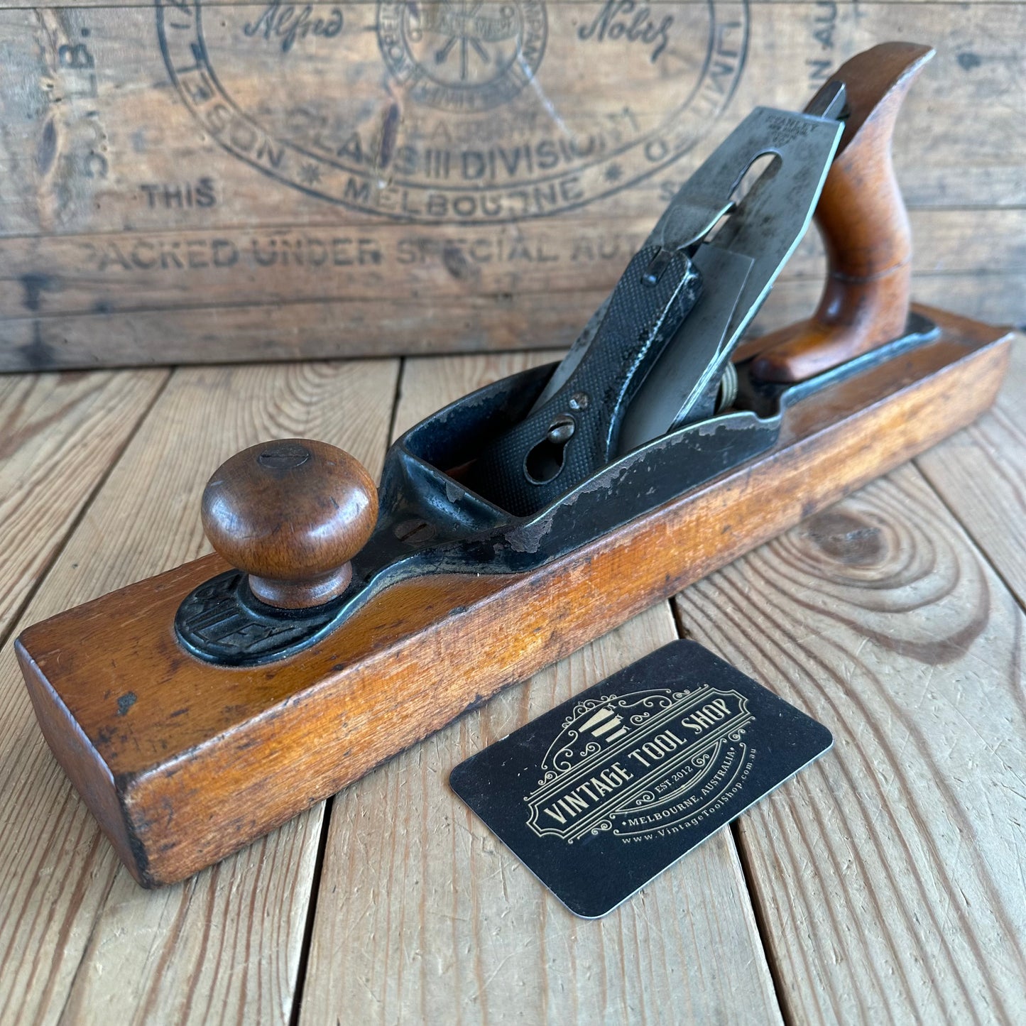 N1225 Antique STANLEY Rule & Level No.26 transitional plane