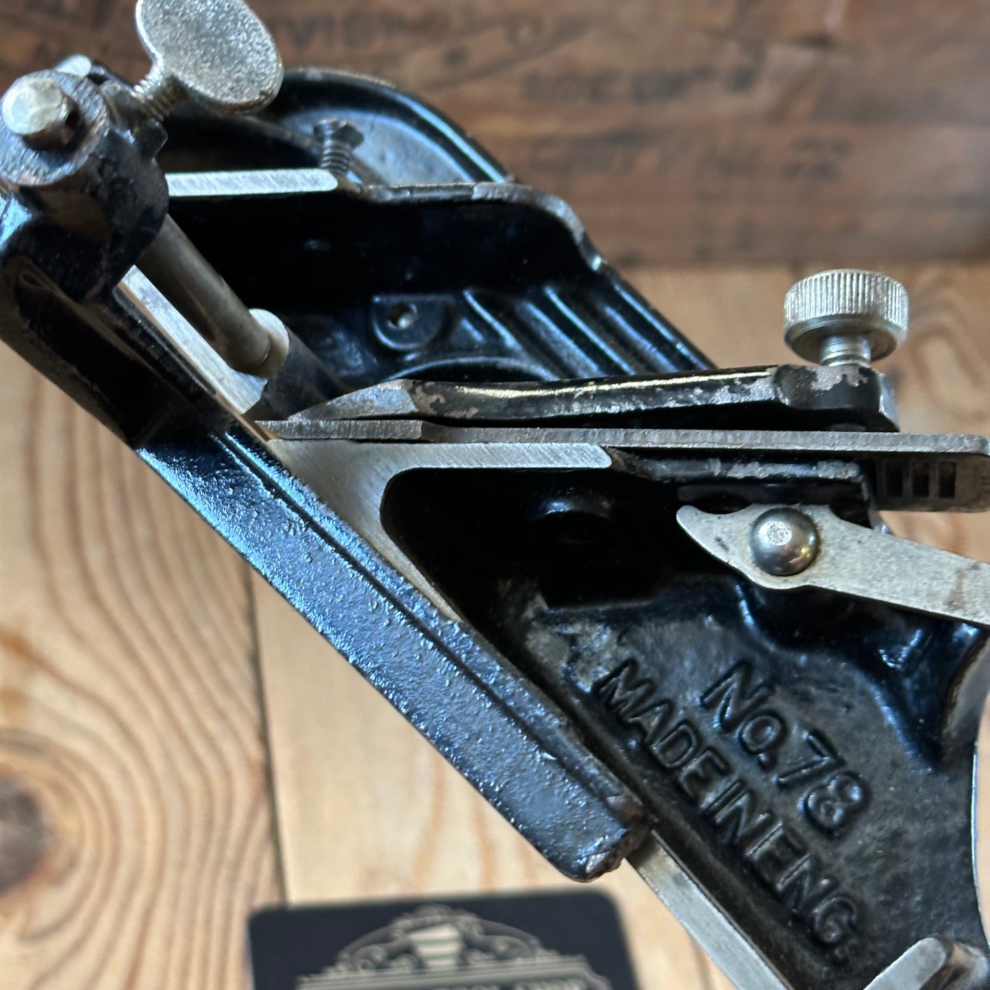 H2555 CLEAN! Vintage STANLEY England No.78 Duplex RABBET rebate plane