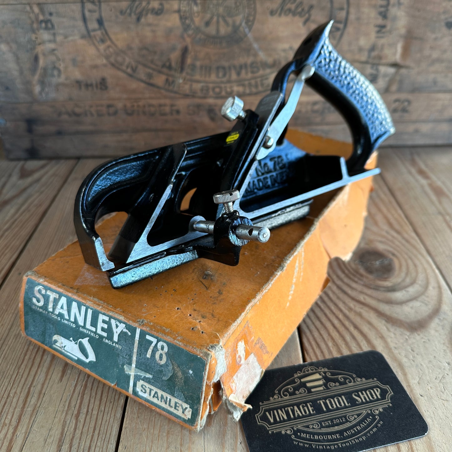 N597 Vintage STANLEY England No.78 Duplex RABBET rebate plane IOB