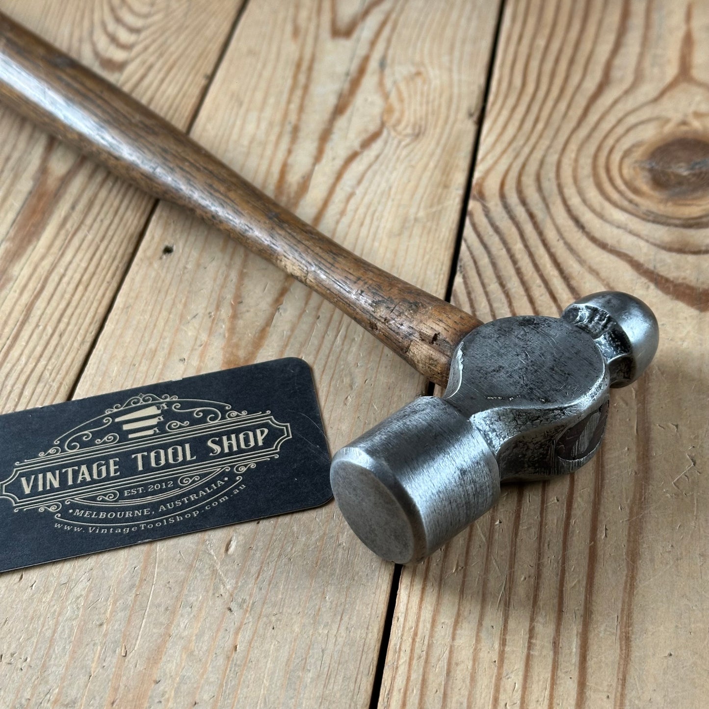 H2392 Vintage RAILROAD FINISH CHENEY USA ball peen HAMMER