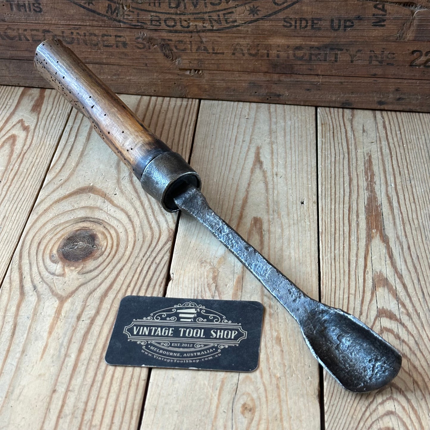 D1896 ANCIENT! Large Antique EUROPEAN GOUGE Carving CHISEL
