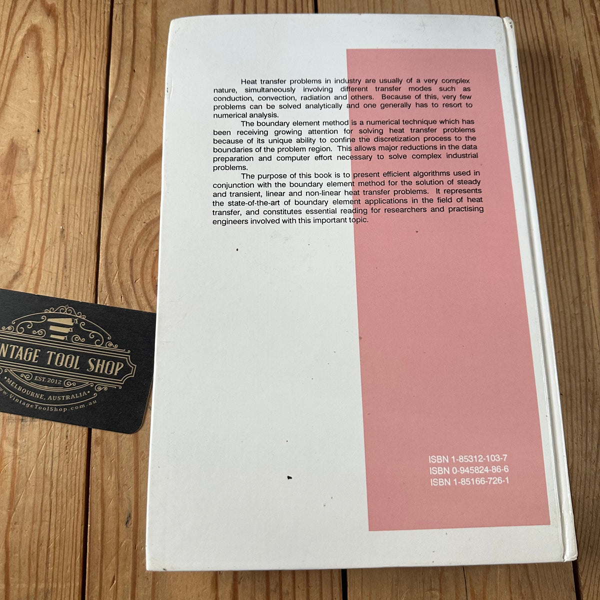 N2046 Vintage 1992 BOOK BOUNDARY ELEMENT METHODS in HEAT TRANSFER by L.C.Wrobel & C.A.Brebbia