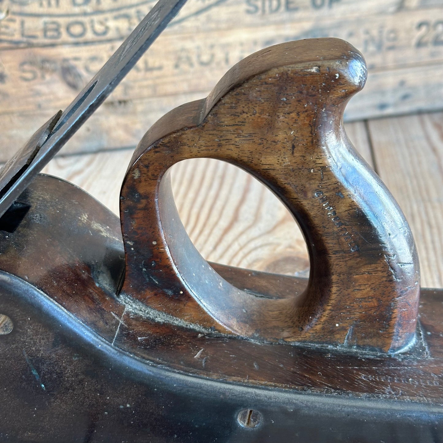 N625 UNIQUE! Figured walnut antique INFILL PANEL plane