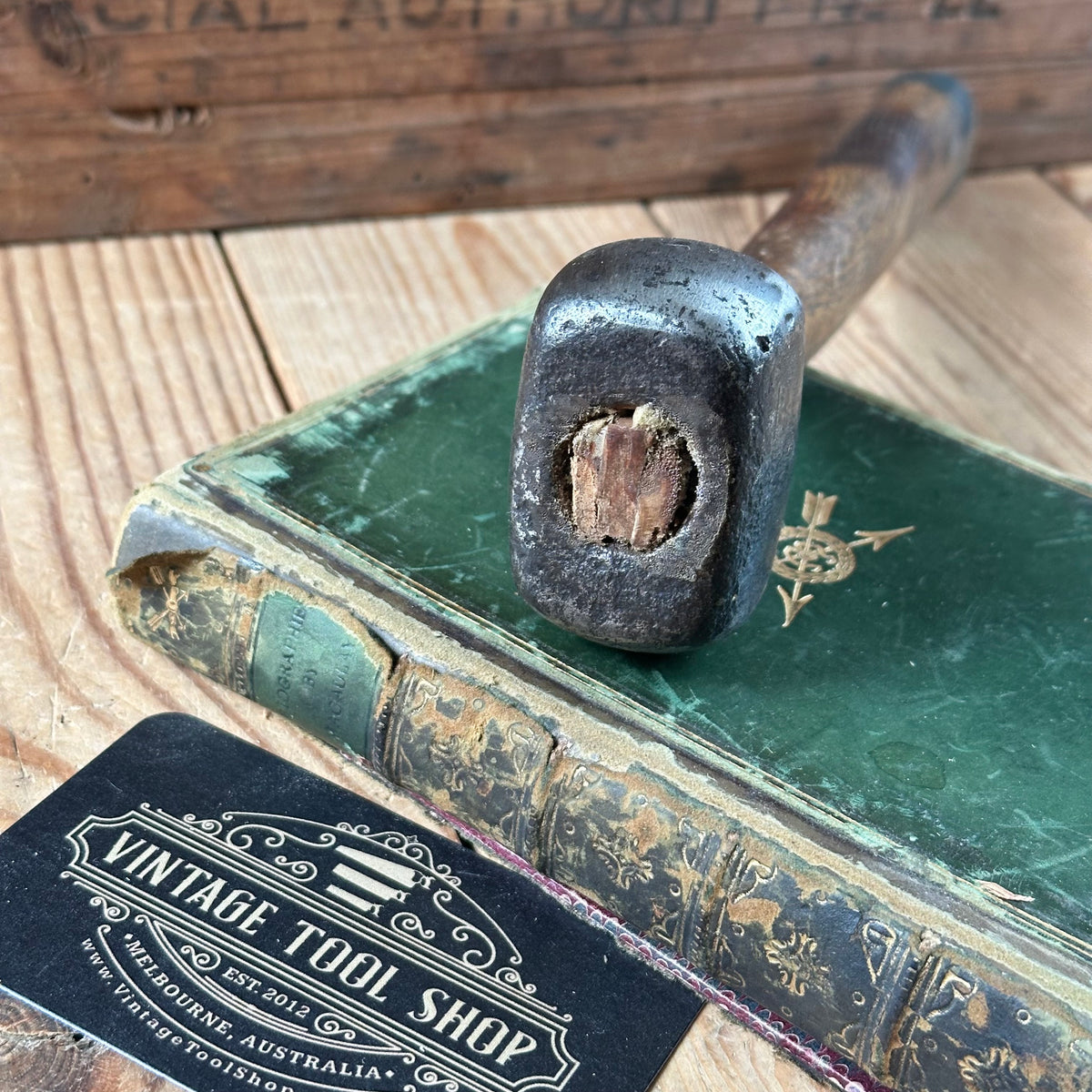 Y436 GORGEOUS! Worn Antique FRENCH Metalwork Shaping HAMMER