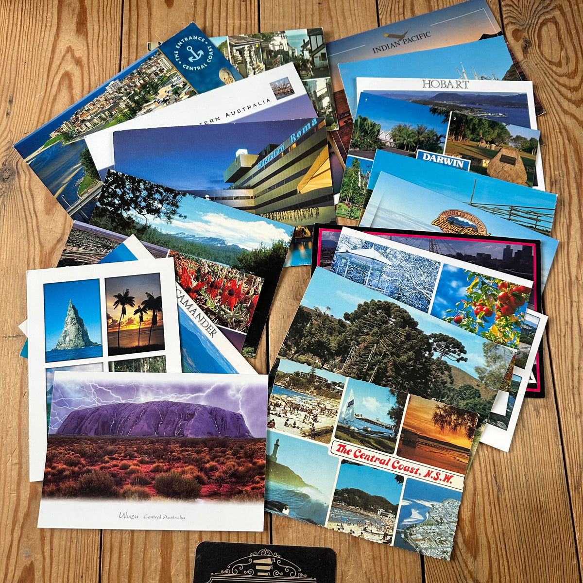 VD0-1 Vintage 21 x “Dear Bronwyn…” POSTCARD series 1995-2007 PEN FRIENDS Australian stamps souvenir post cards junk journal diary collection Lot 1