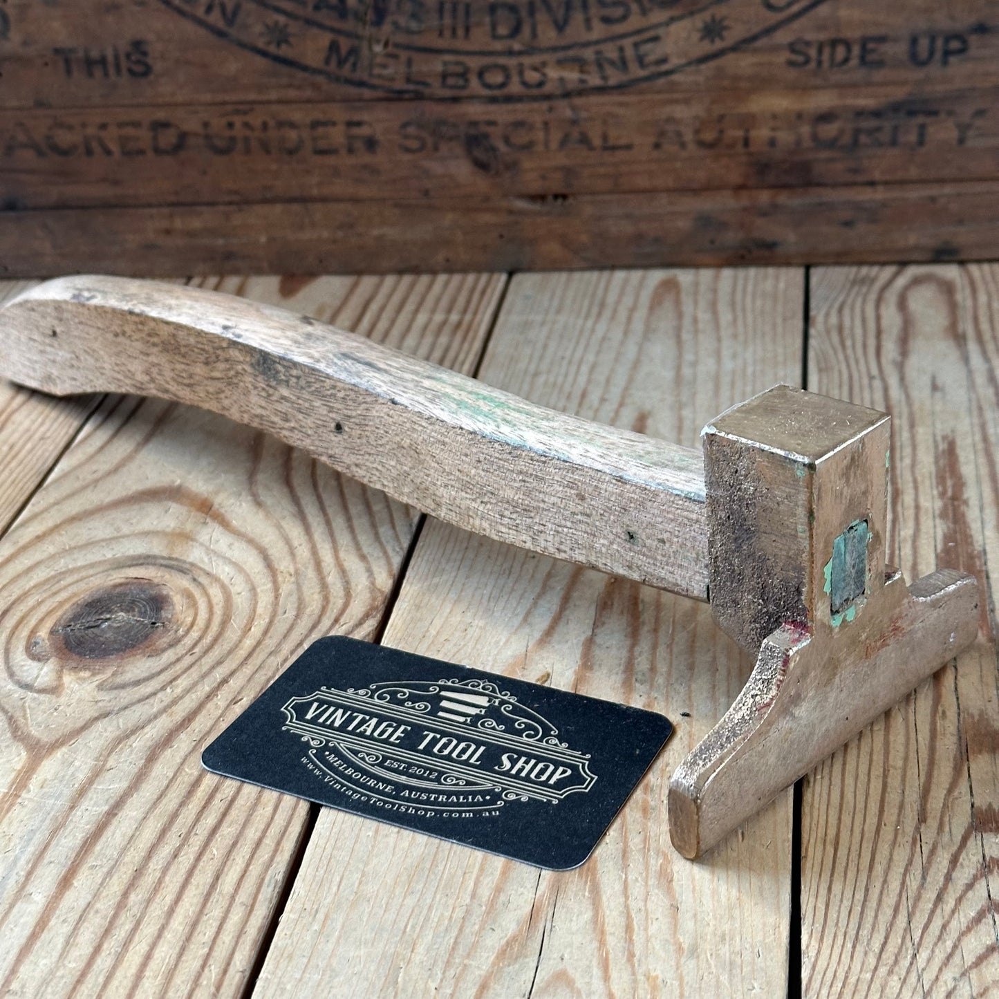 N1796 Vintage BRONZE VENEER HAMMER