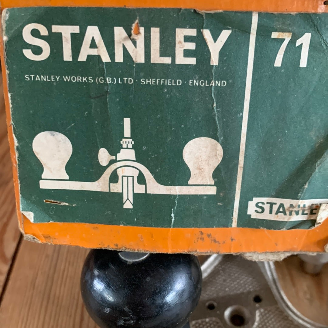 SOLD H553 Vintage STANLEY England No.71 Router PLANE IOB